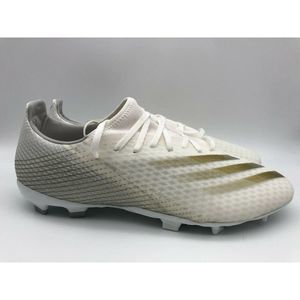 Adidas X Ghosted.3 FG Cloud White Gold Silver Soccer Cleats EG8193 Men's Sz 11.5
